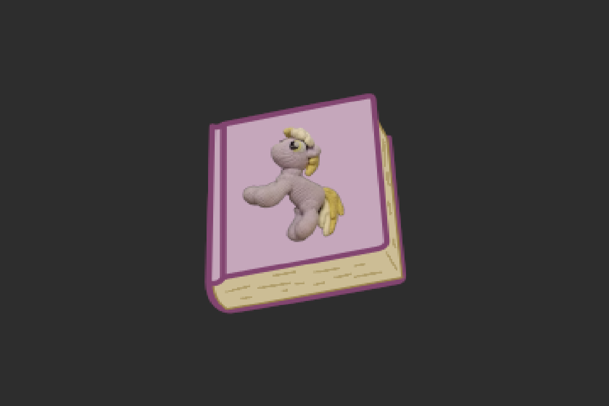 Book with Mazie plushie