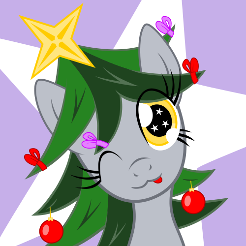 Sorunome with christmas tree hair